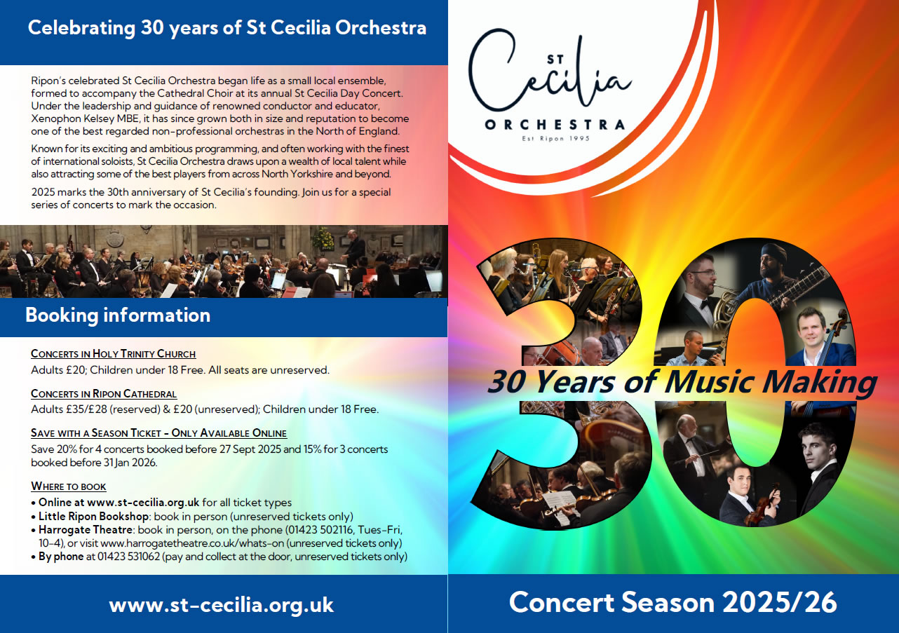 St Cecilia Orchestra 2025-2026 booklet page 1